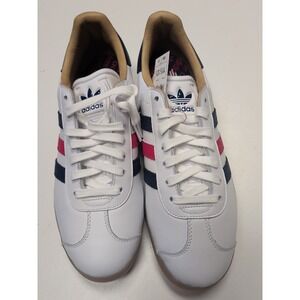 Men's adidas Gazelle Leather Spikeless Golf Shoes Red White Blue 11.5